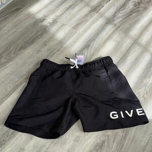 Givenchy Black Swim Shorts with White Logo